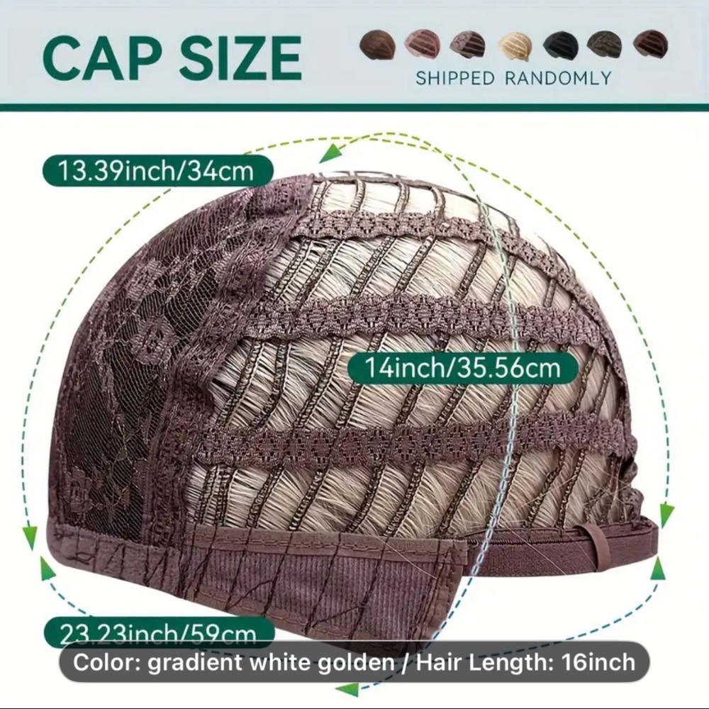 Heat-Resistant Synthetic Bob Wig - Ombre Blonde  Gradient. - Picture 5 of 5